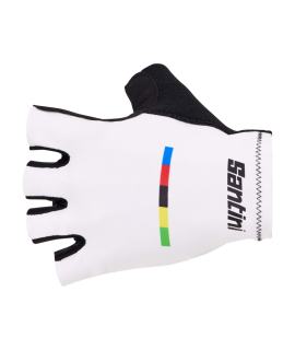 Santini UCI mistr světa rukavičky bílé